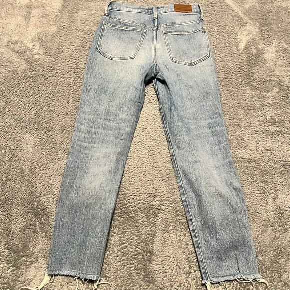 Madewell Jeans Womens 27 Perfect Vintage Distressed Raw Hem High Rise Pants - Picture 4 of 12